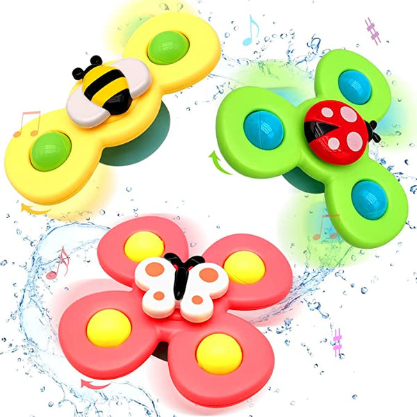 Suction Cup Spinner Toy: Animal Fidget Spinner (Bee, Butterfly, Ladybu –  WonderKiddos