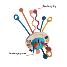 BABYSENSE Sensory Pull Toy – Teether and Motor Skills Toy (6–18 months)