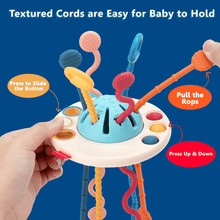 BABYSENSE Sensory Pull Toy – Teether and Motor Skills Toy (6–18 months)