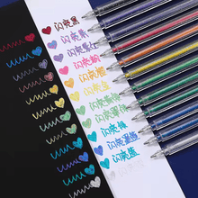 GLITZWRITE Glitter Gel Pens – Set of 12 Metallic Colours