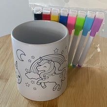 COLOR ME MUGS + 8 Colored Erasable Magnetic Pens Set