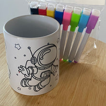 COLOR ME MUGS + 8 Colored Erasable Magnetic Pens Set