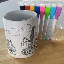 COLOR ME MUGS + 8 Colored Erasable Magnetic Pens Set