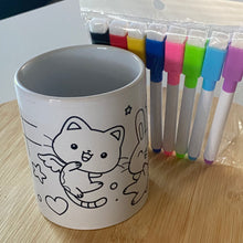 COLOR ME MUGS + 8 Colored Erasable Magnetic Pens Set